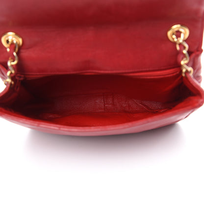 Chanel Lambskin Quilted CC Shoulder Bag Red 5 of 17