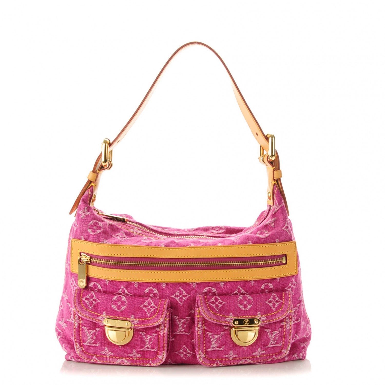 Louis Vuitton Denim Baggy PM Fuchsia 1 of 7