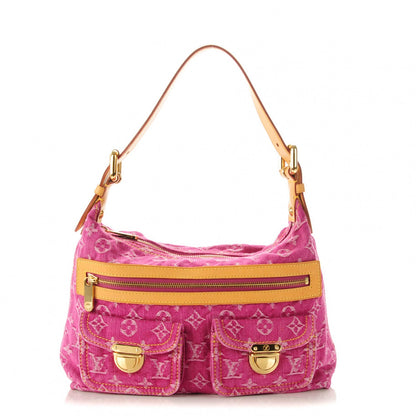 Louis Vuitton Denim Baggy PM Fuchsia 1 of 7