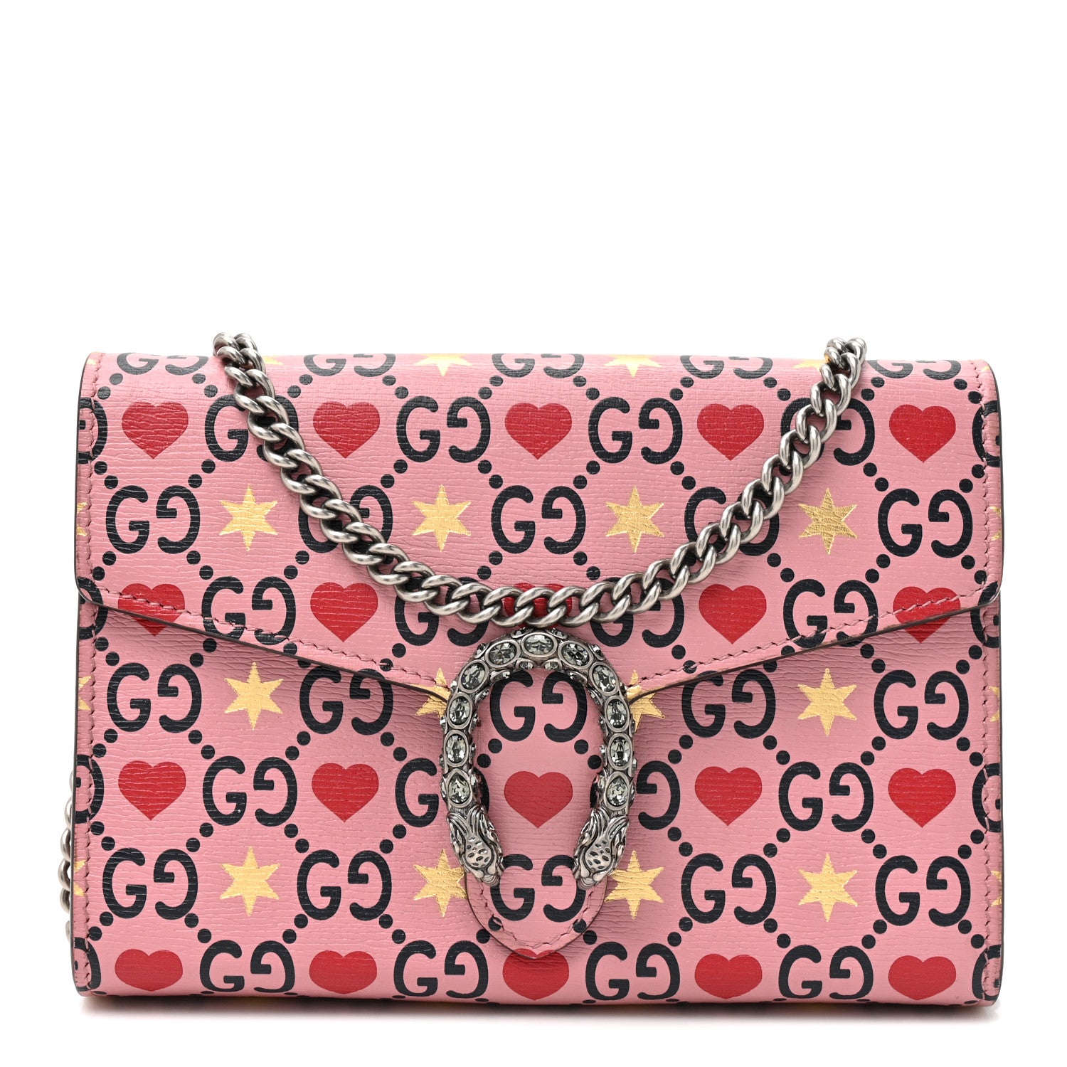 Gucci Calfskin Valentine's Day Exclusive Mini Dionysus Chain Wallet 1 of 14