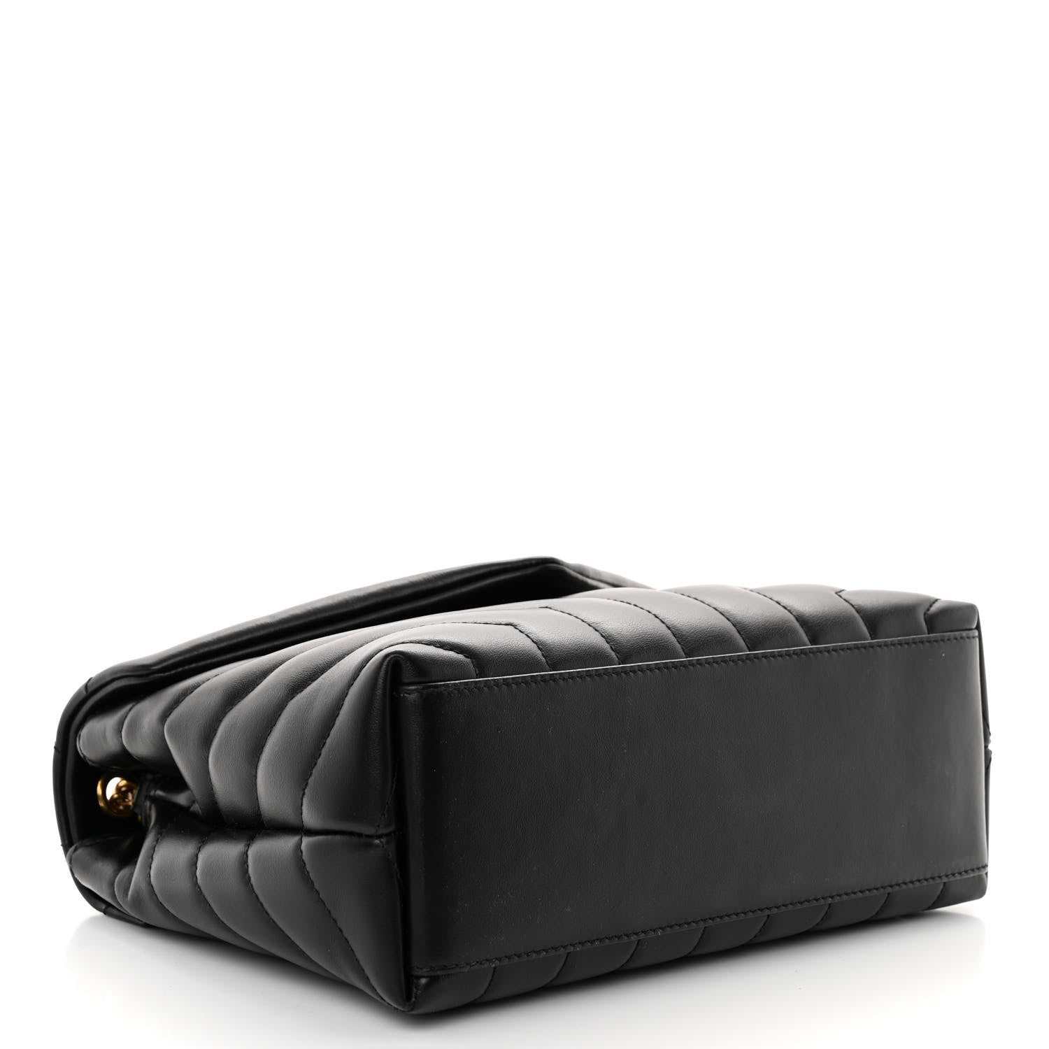Saint Laurent Calfskin Y Quilted Monogram Small Loulou Chain Satchel Black 4 of 10