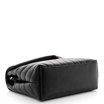 Saint Laurent Calfskin Y Quilted Monogram Small Loulou Chain Satchel Black 4 of 10