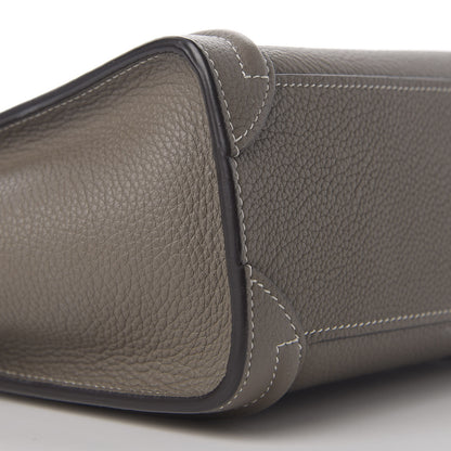 Celine Drummed Calfskin Nano Luggage Souris 6 of 10