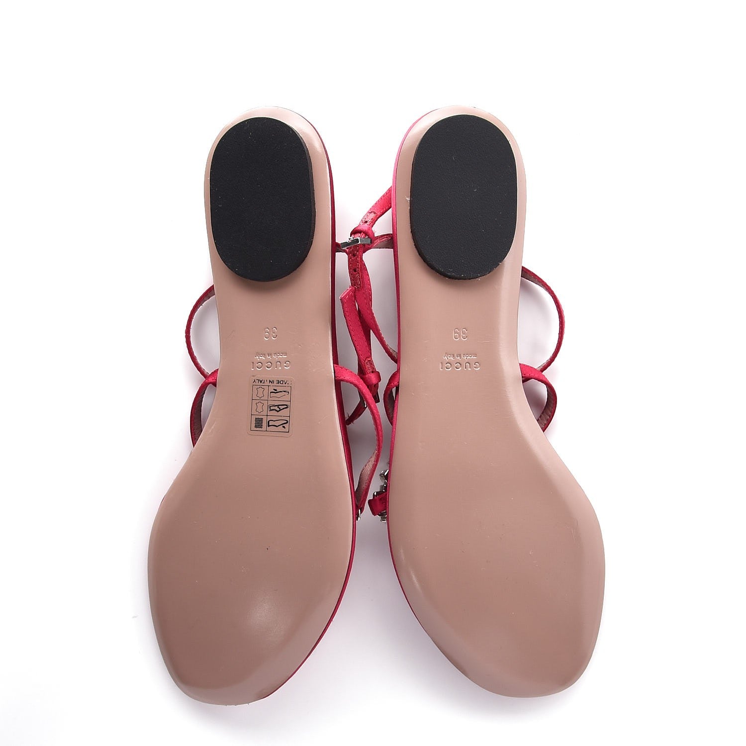Gucci Satin Crystal GG Thong Sandals 39 Petunia 5 of 9