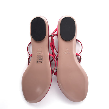 Gucci Satin Crystal GG Thong Sandals 39 Petunia 5 of 9