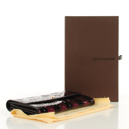 Louis Vuitton Vernis Rayures Sarah Wallet Amarante 4 of 7