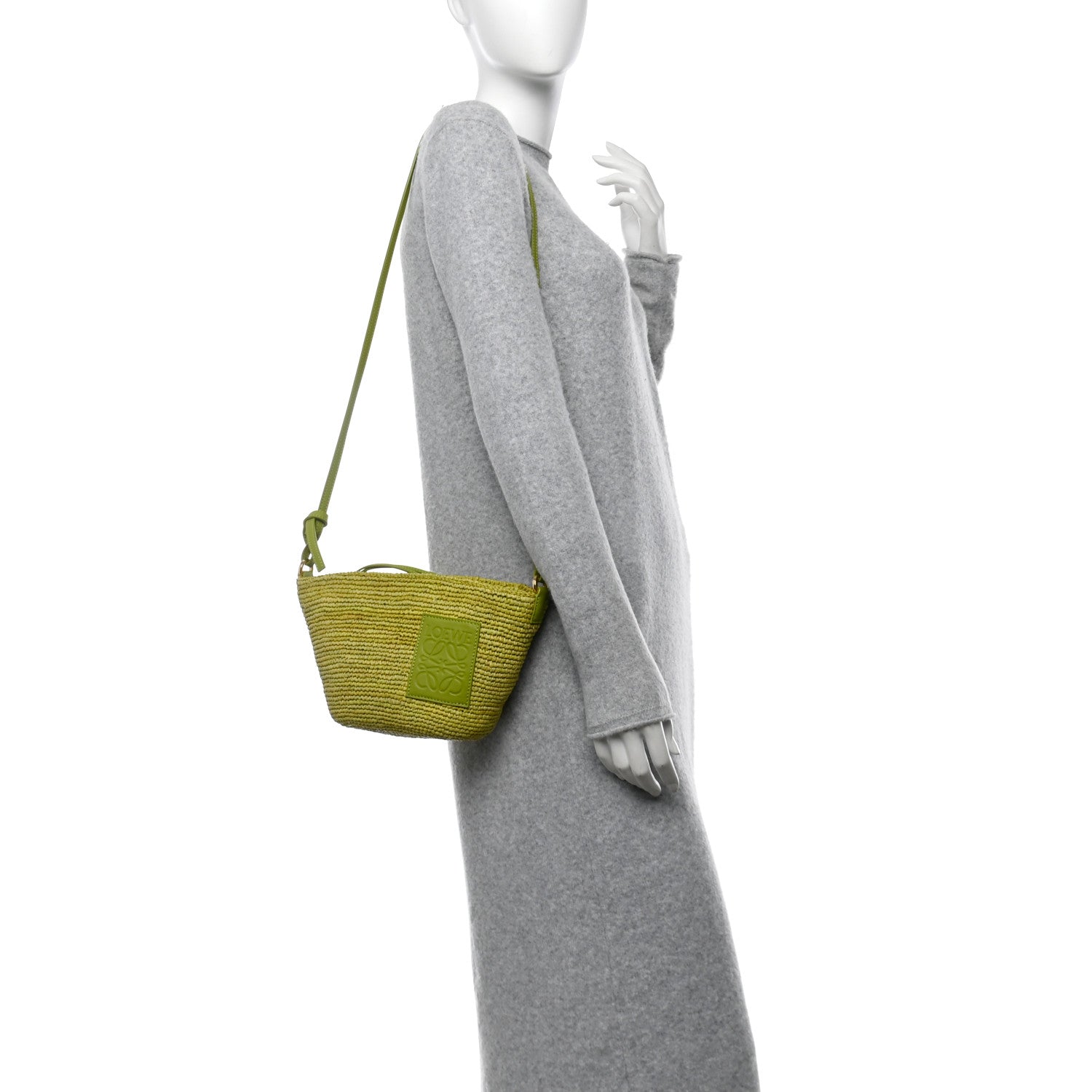 Loewe Raffia Crossbody Bag Meadow Green 2 of 10