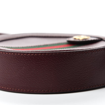 Gucci Soft Textured Calfskin Web Mini Ophidia Round Shoulder Bag Vintage Bordeaux 7 of 10