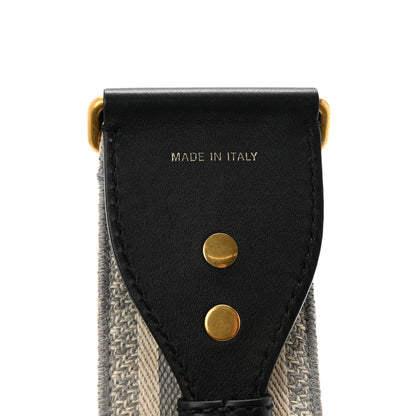 Christian Dior Canvas Embroidered Shoulder Strap Grey 5 of 5