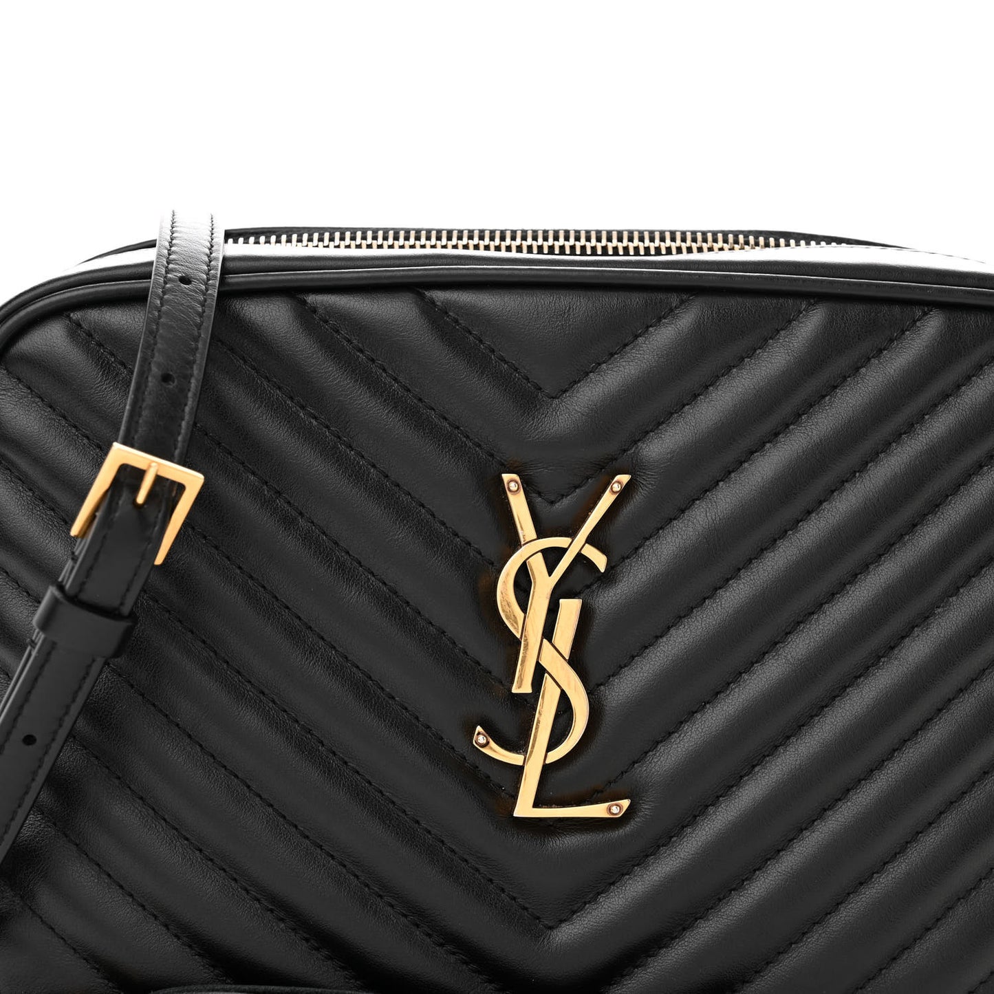 Calfskin Matelasse Monogram Lou Camera Bag Black
