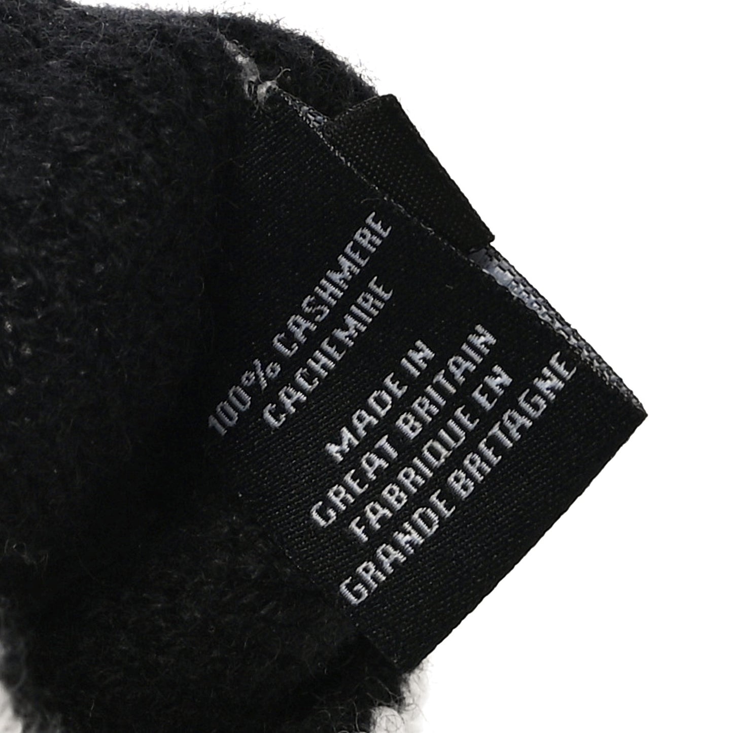 Cashmere CC Fingerless Gloves White Black