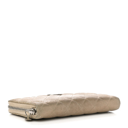 Chanel Metallic Lambskin Quilted Gusset Wallet Gold 4 of 13
