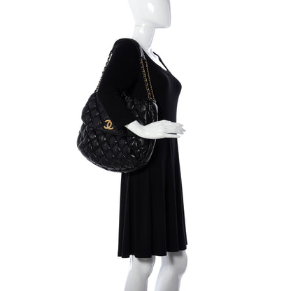 Chanel Lambskin Bubble Quilt Flap Bag Black 2 of 9