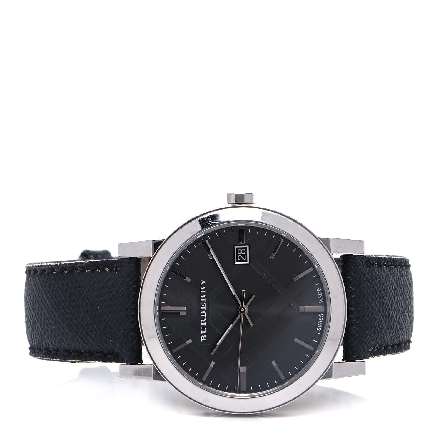 Burberry Stainless Steel Calfskin 38mm Quartz Watch Black BU9030 2 of 5