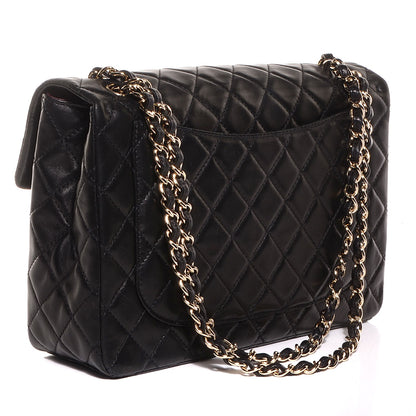 Chanel Lambskin Quilted Maxi Single Flap Black 3 of 9