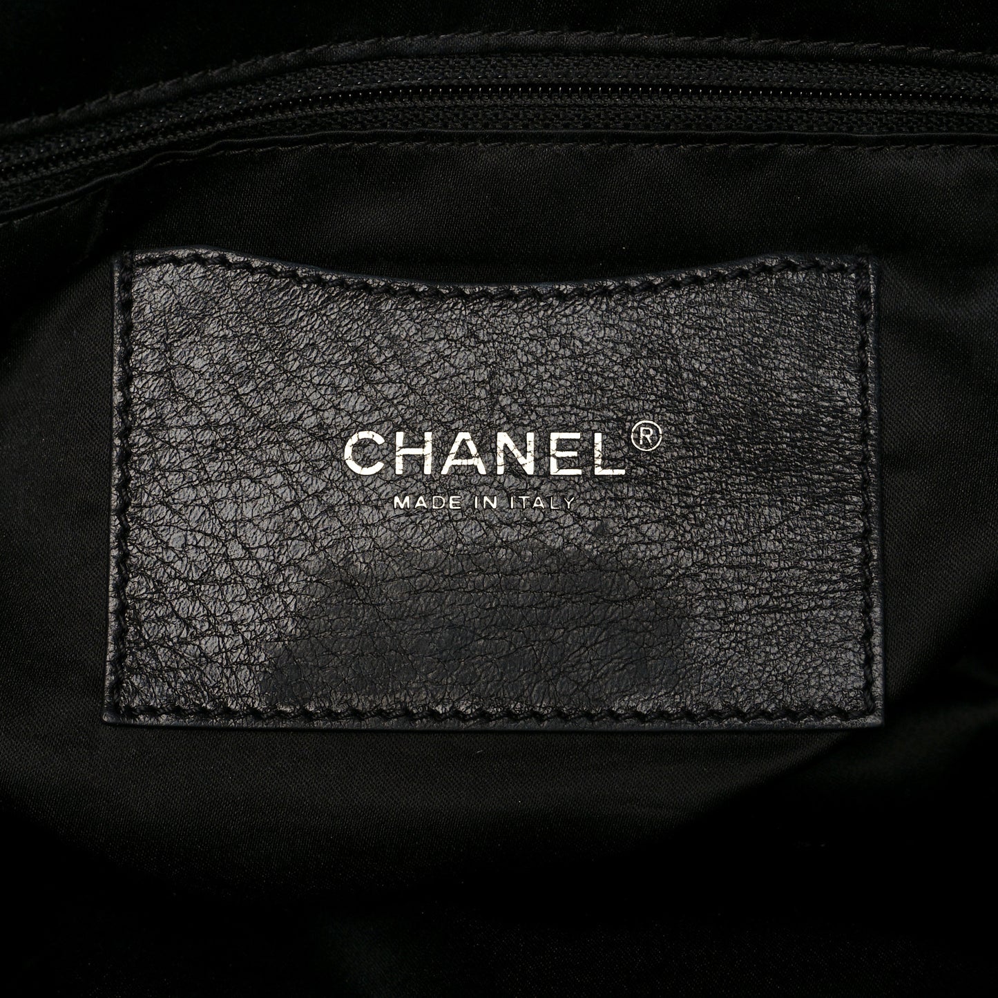 Glazed Calfskin Large On The Road Tote Black