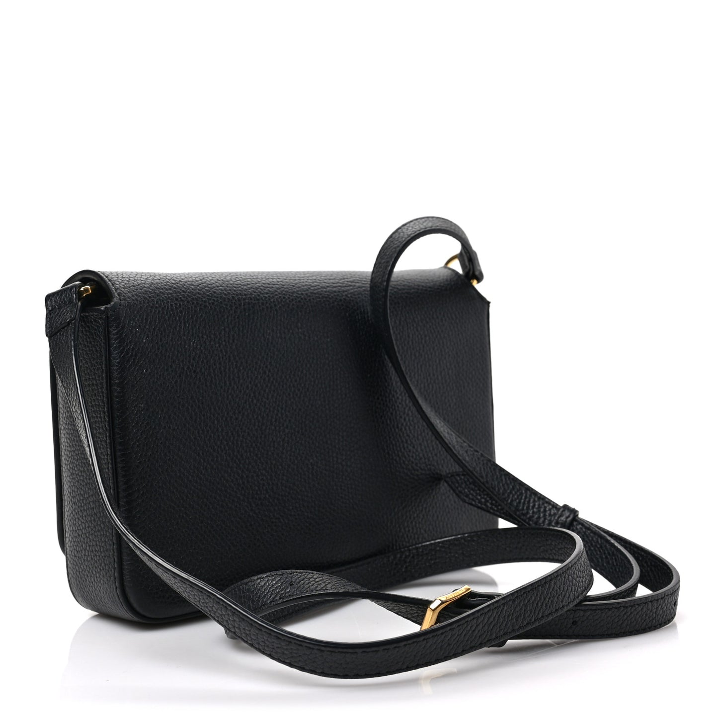 Grainy Calfskin Vintage Check Hampshire Crossbody Black