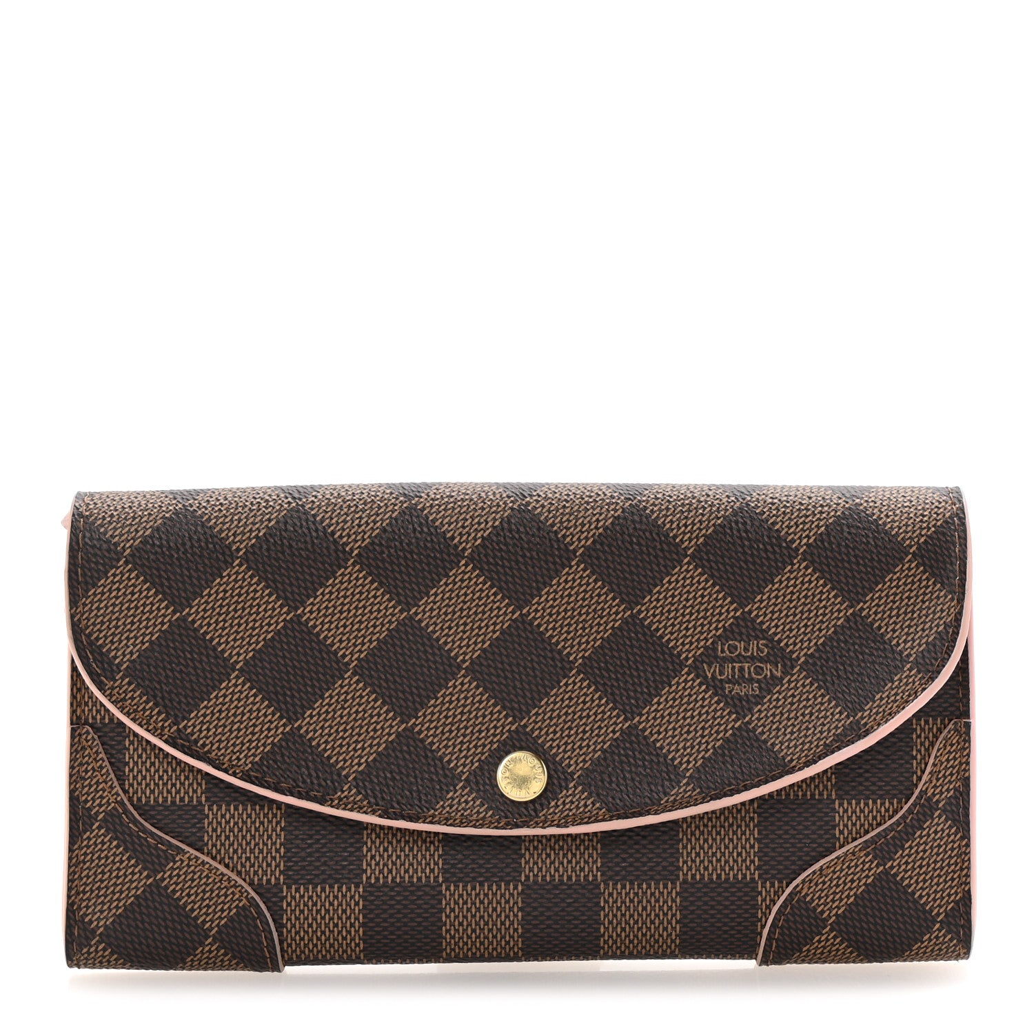 Louis Vuitton Damier Ebene Caissa Wallet Rose Ballerine 1 of 6