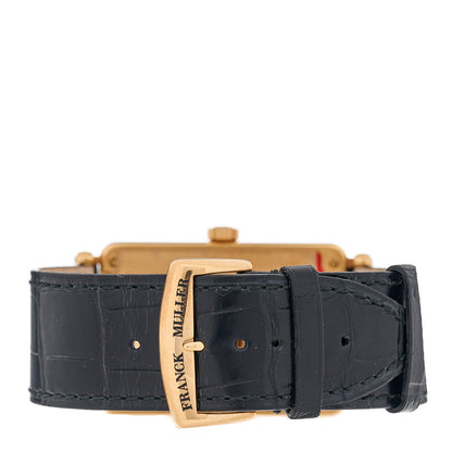 Franck Muller 18K Rose Gold Alligator 30mm Long Island Automatic Watch Black 1000SC 3 of 4