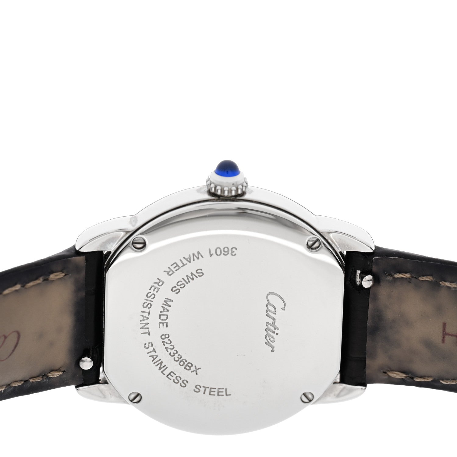 Cartier Stainless Steel Alligator 29mm Ronde Solo Quartz Watch 4 of 5