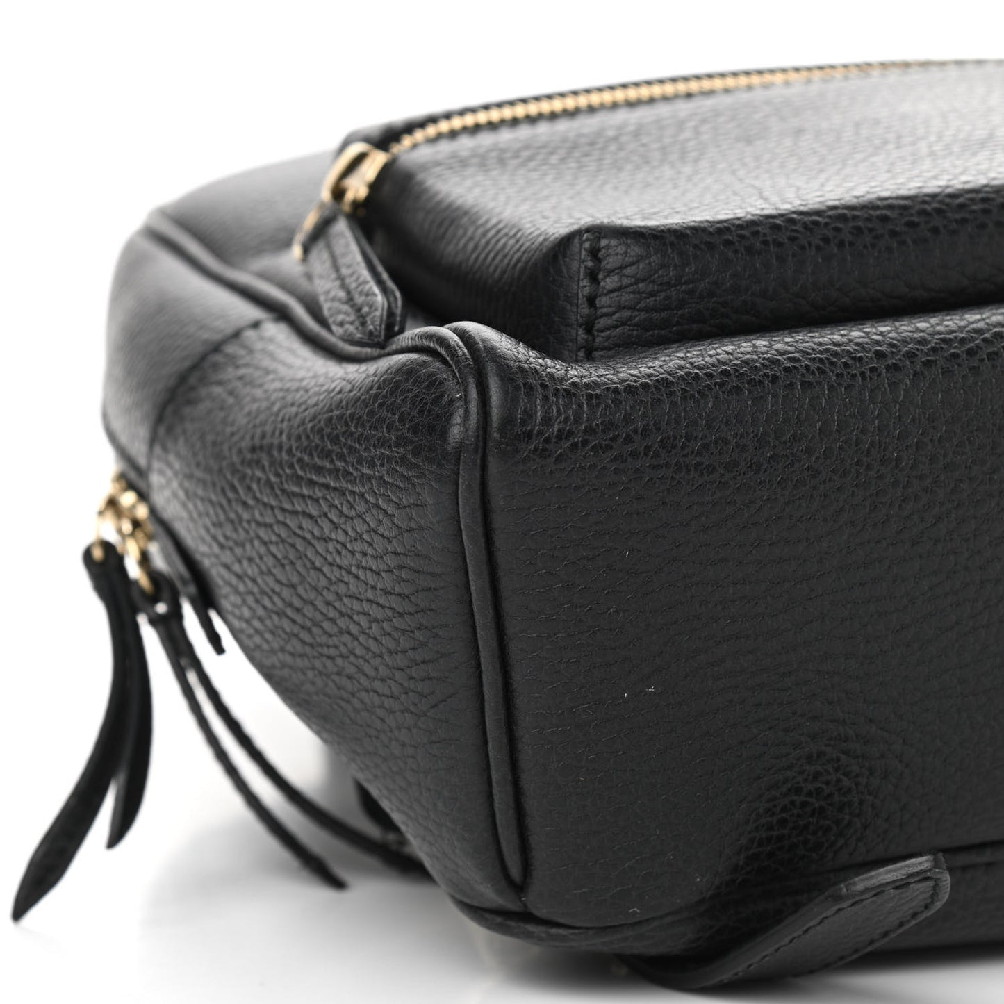 Pebbled Calfskin Soho Chain Backpack Black