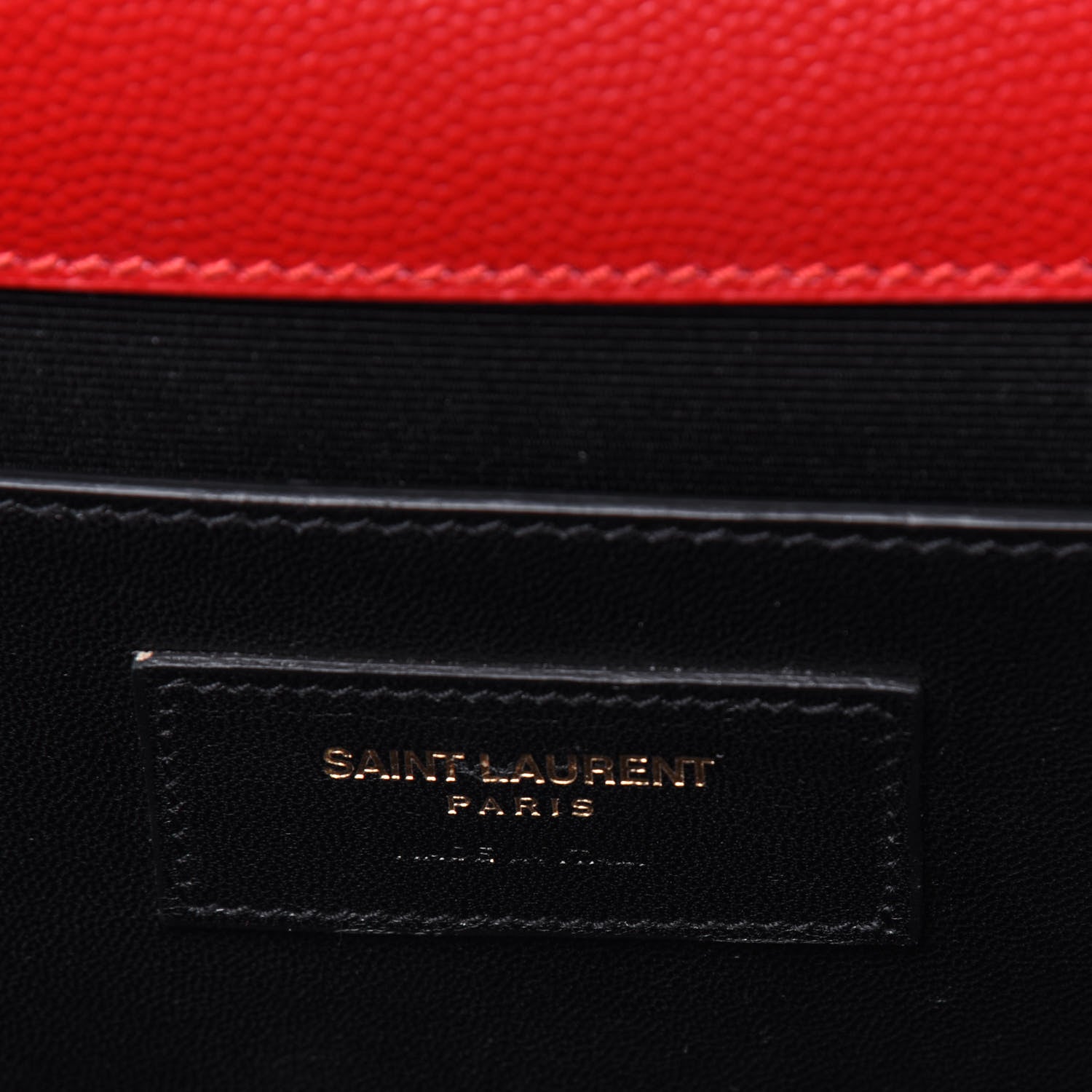 Saint Laurent Grain De Poudre Classic Monogram Cassandre Clutch New Red 6 of 15