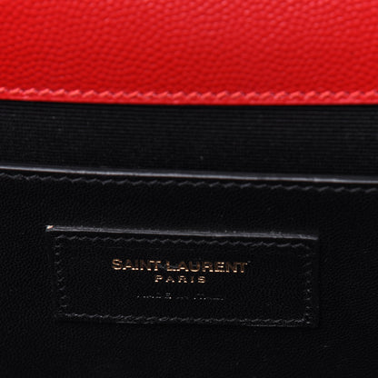 Saint Laurent Grain De Poudre Classic Monogram Cassandre Clutch New Red 6 of 15