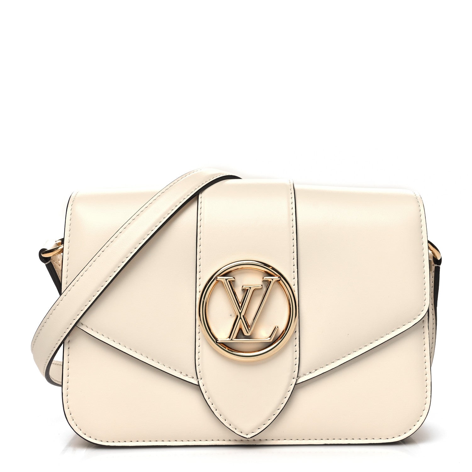 Louis Vuitton Smooth Calfskin LV Pont 9 Cream 1 of 12