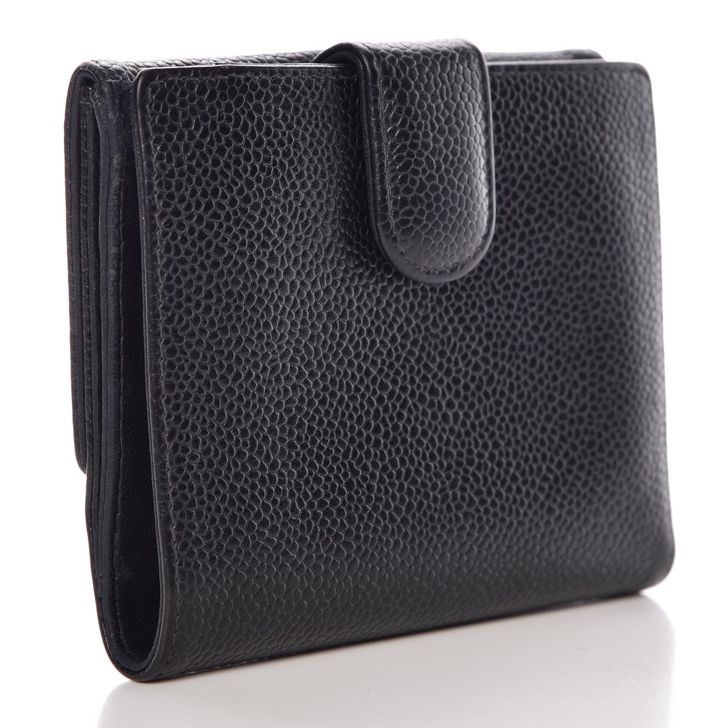 Caviar Timeless CC Compact French Wallet Black