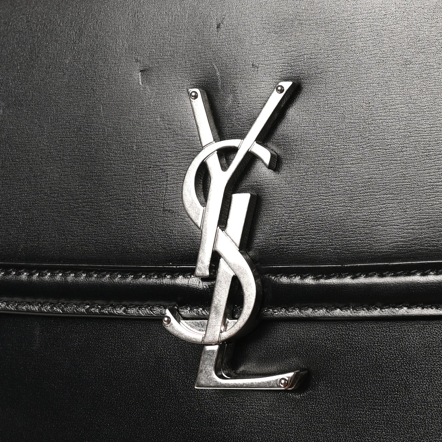 Box Calfskin Monogram Medium Solferino Satchel Black