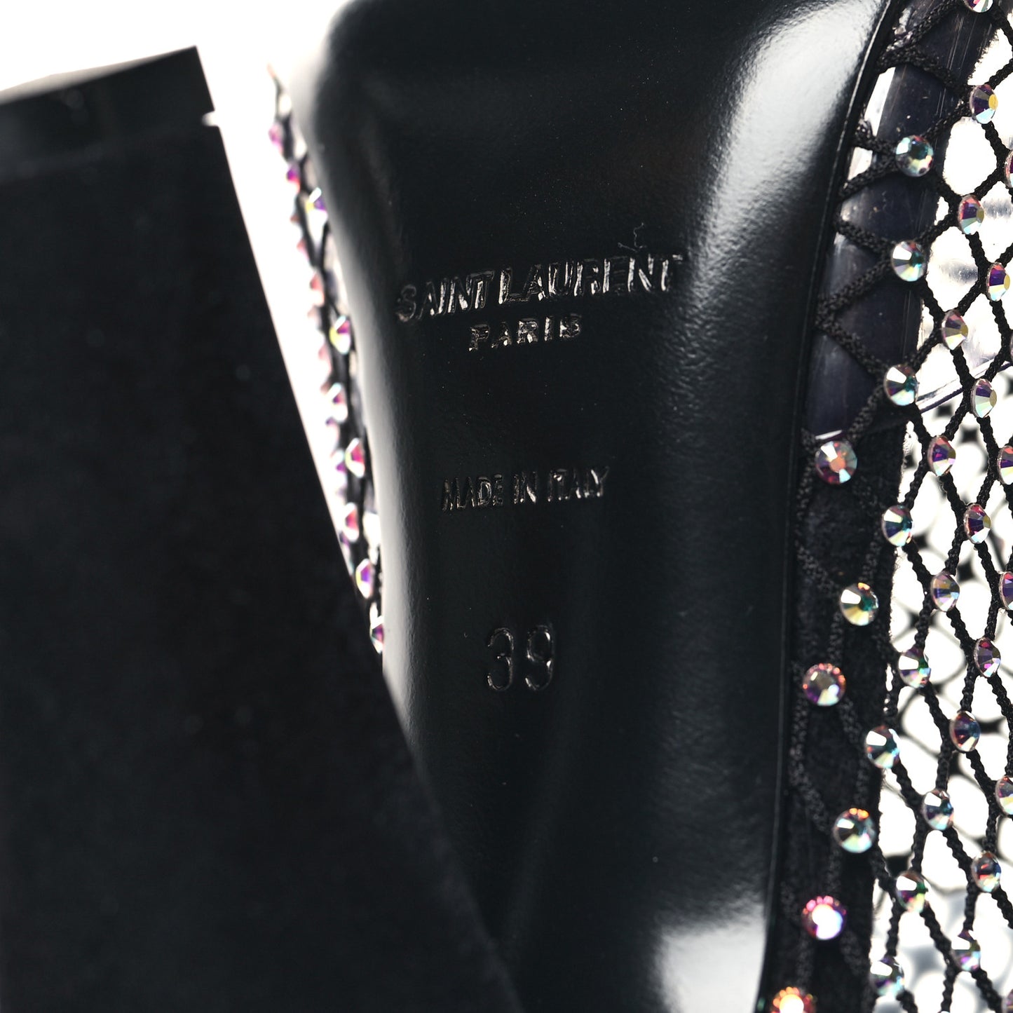Mesh Crystal Koller 100 Knee High Boots 39 Black