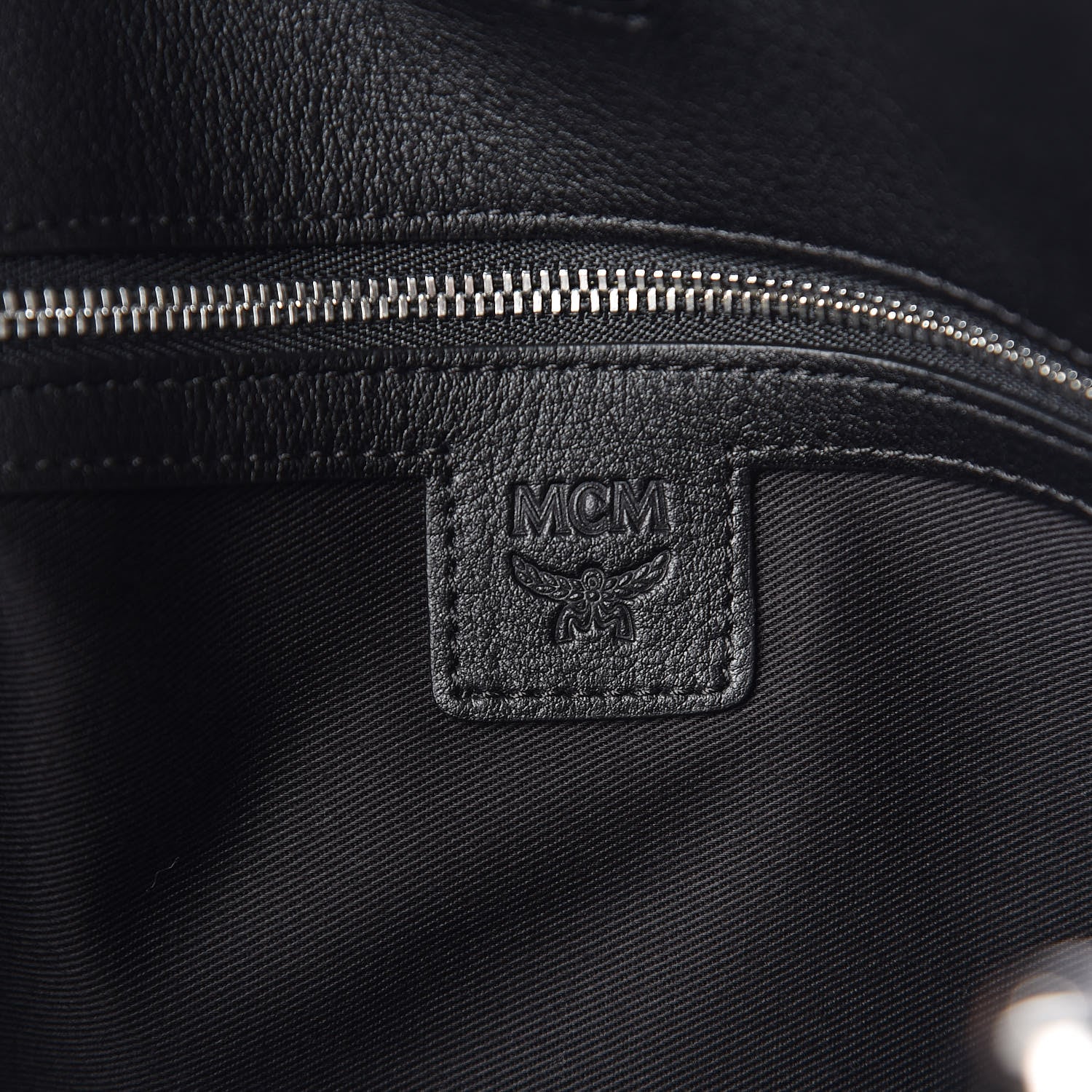 MCM Calfskin Ottomar Monogram Large Essential Tote Black 7 of 10