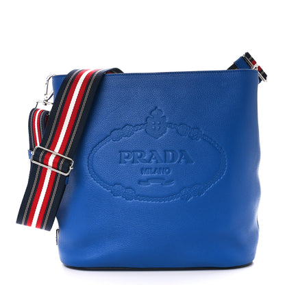 Prada Vitello Phenix Logo Hobo Bluette 1 of 11