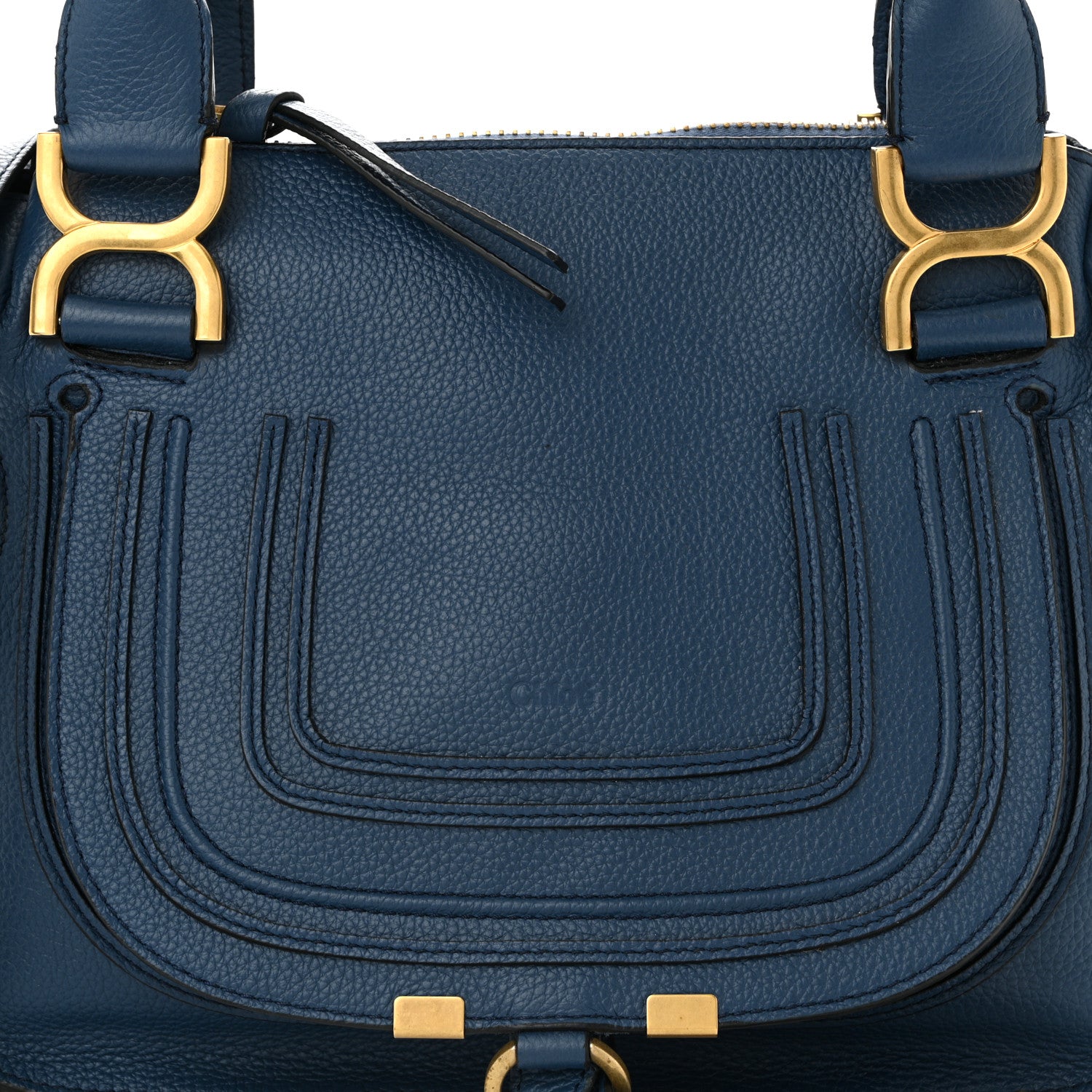 Chloe Calfskin Small Marcie Satchel Deep Denim 8 of 11