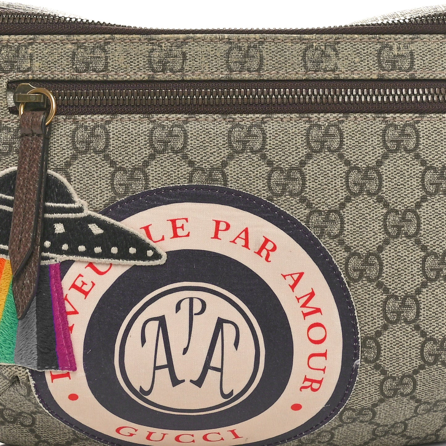 GG Supreme Monogram Courrier Belt Bag Beige New Acero
