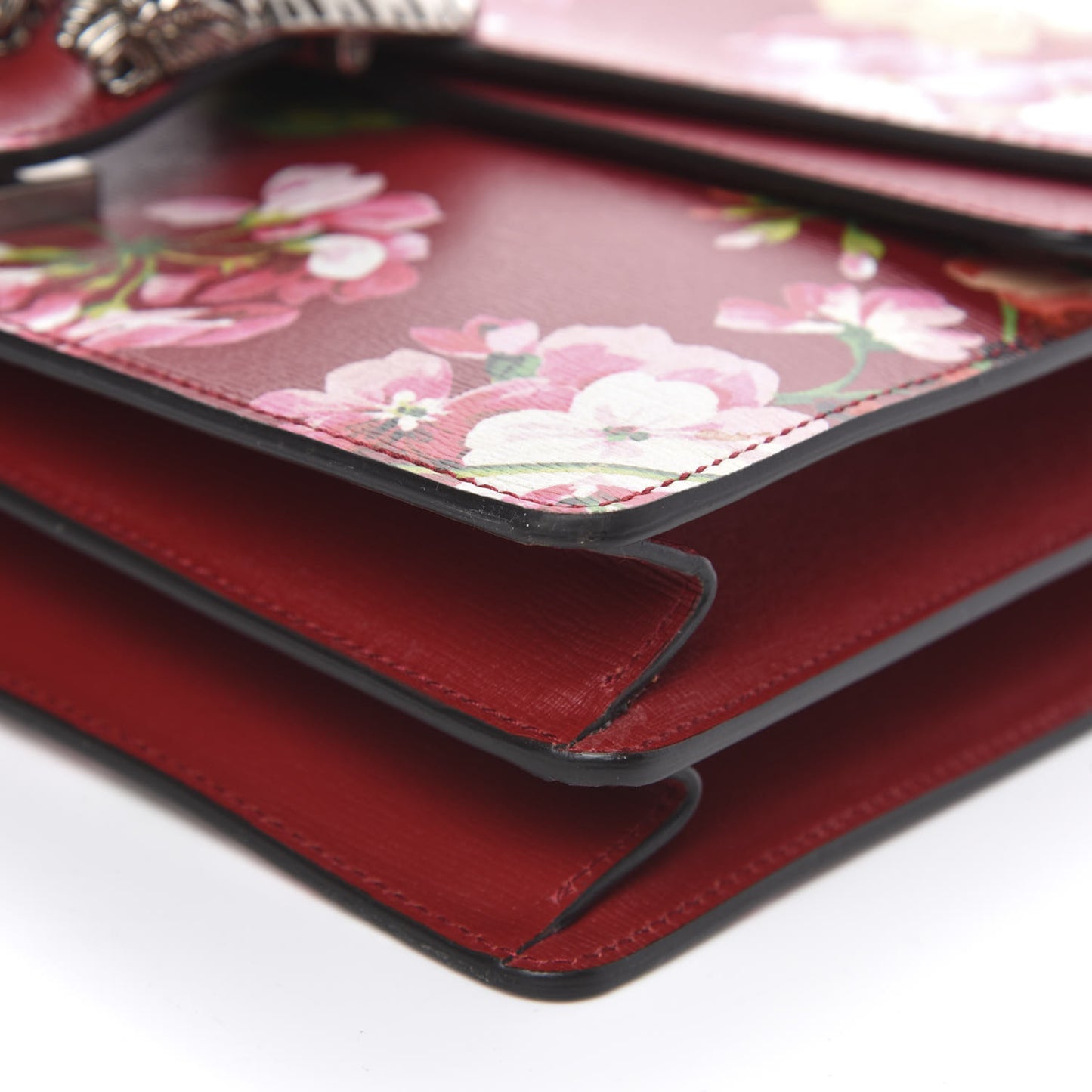 Calfskin Blooms Print Medium Dionysus Shoulder Bag Romantic Cherry Multicolor
