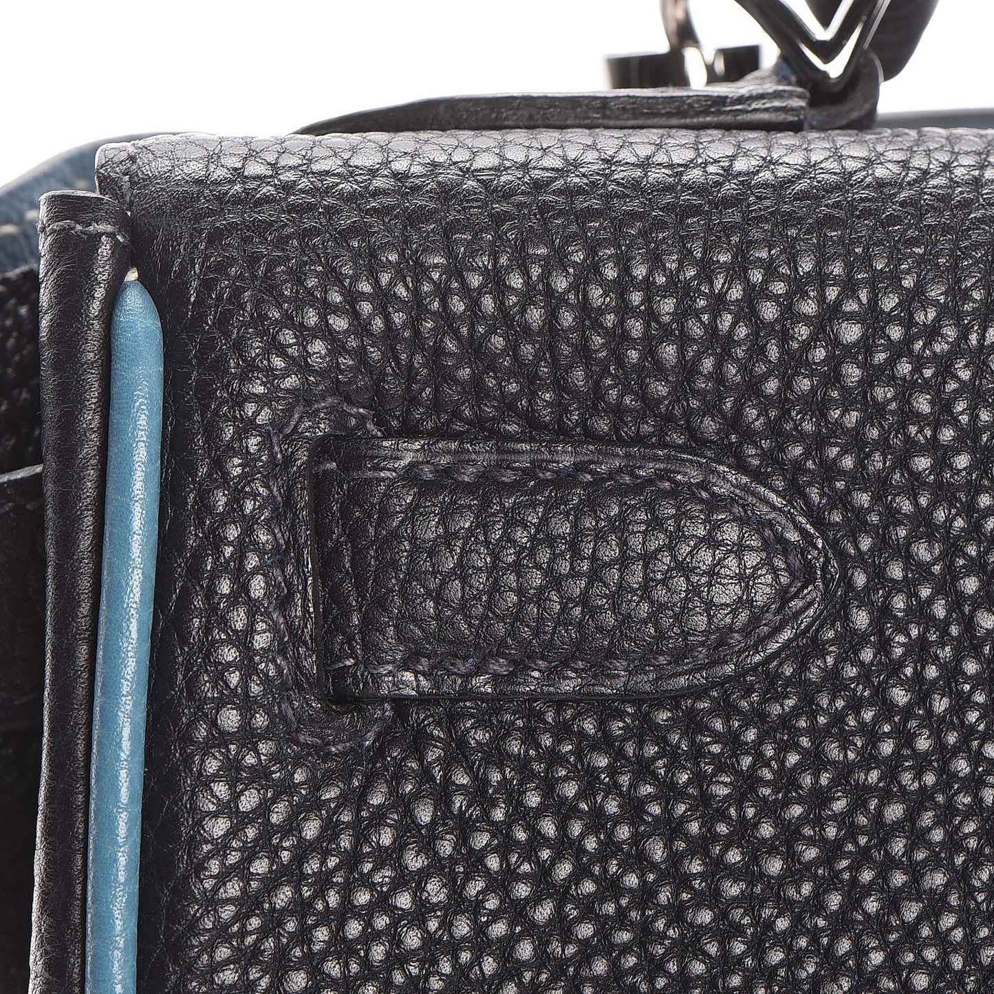 Togo Bi-Color Kelly Retourne 28 Indigo Blue Jean
