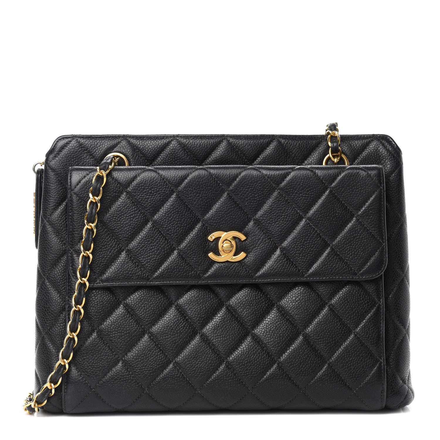 Chanel Caviar Quilted Flap Shoulder Bag Black 1 of 13