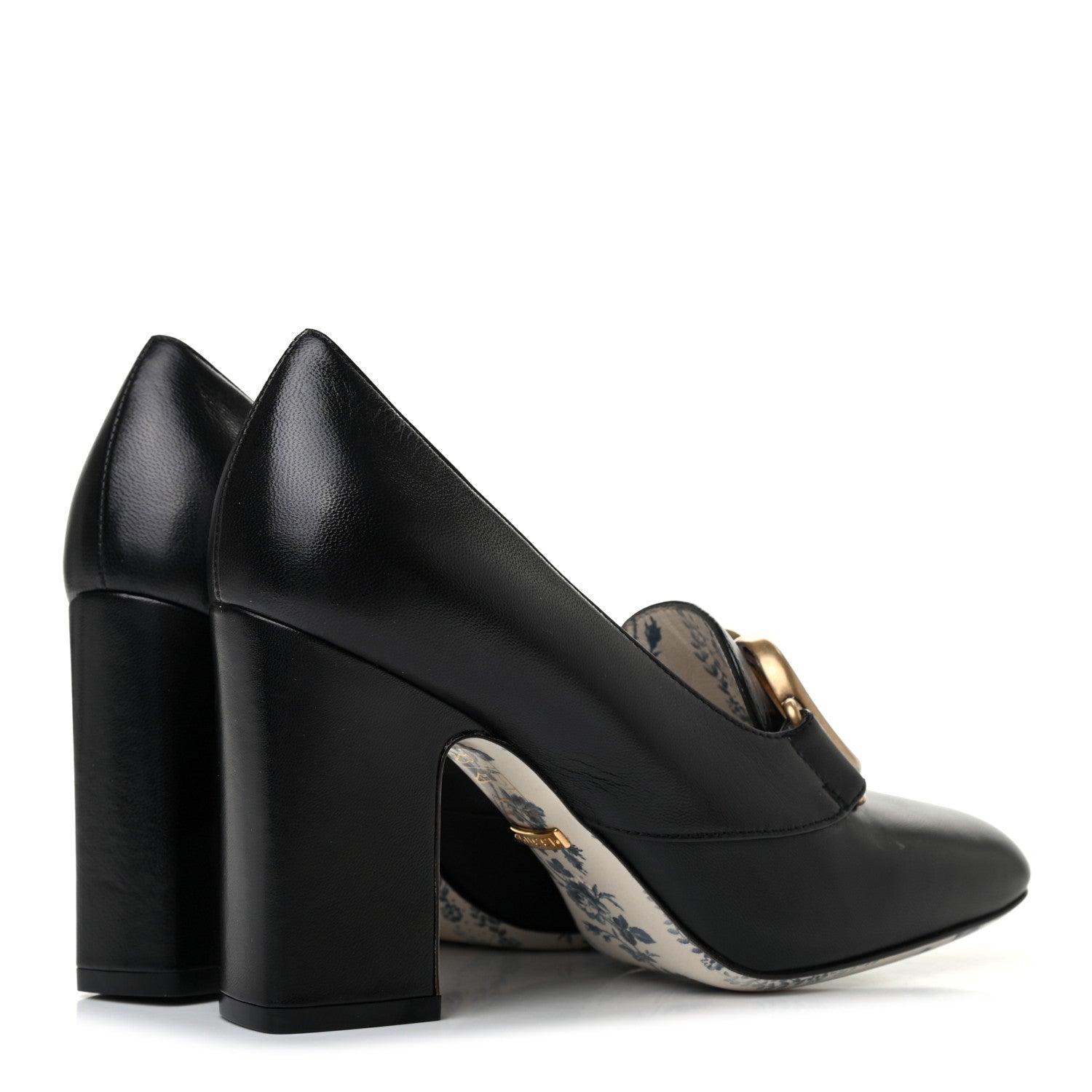 Gucci Malaga Kid GG Victoire 95mm Loafer Pumps 35 Black 4 of 10