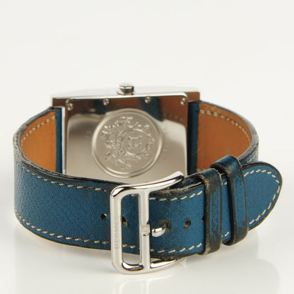 Hermes Stainless Steel Epsom 25mm Tandem Quartz Watch Blue Jean 4 of 12