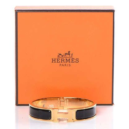 Hermes Enamel Narrow Clic Clac H Bracelet PM Black 5 of 5