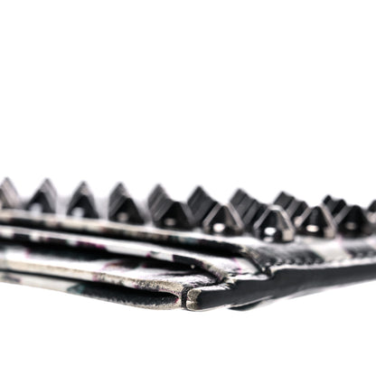 Christian Louboutin Calfskin Marble Print Spikes Card Holder Black 11 of 11