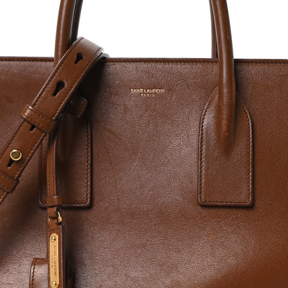 Saint Laurent Smooth Calfskin Medium Supple Sac De Jour Brown 8 of 10