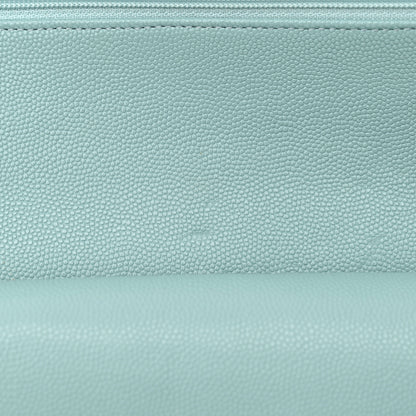 Chanel Caviar Quilted Medium Double Flap Light Blue 11 of 12