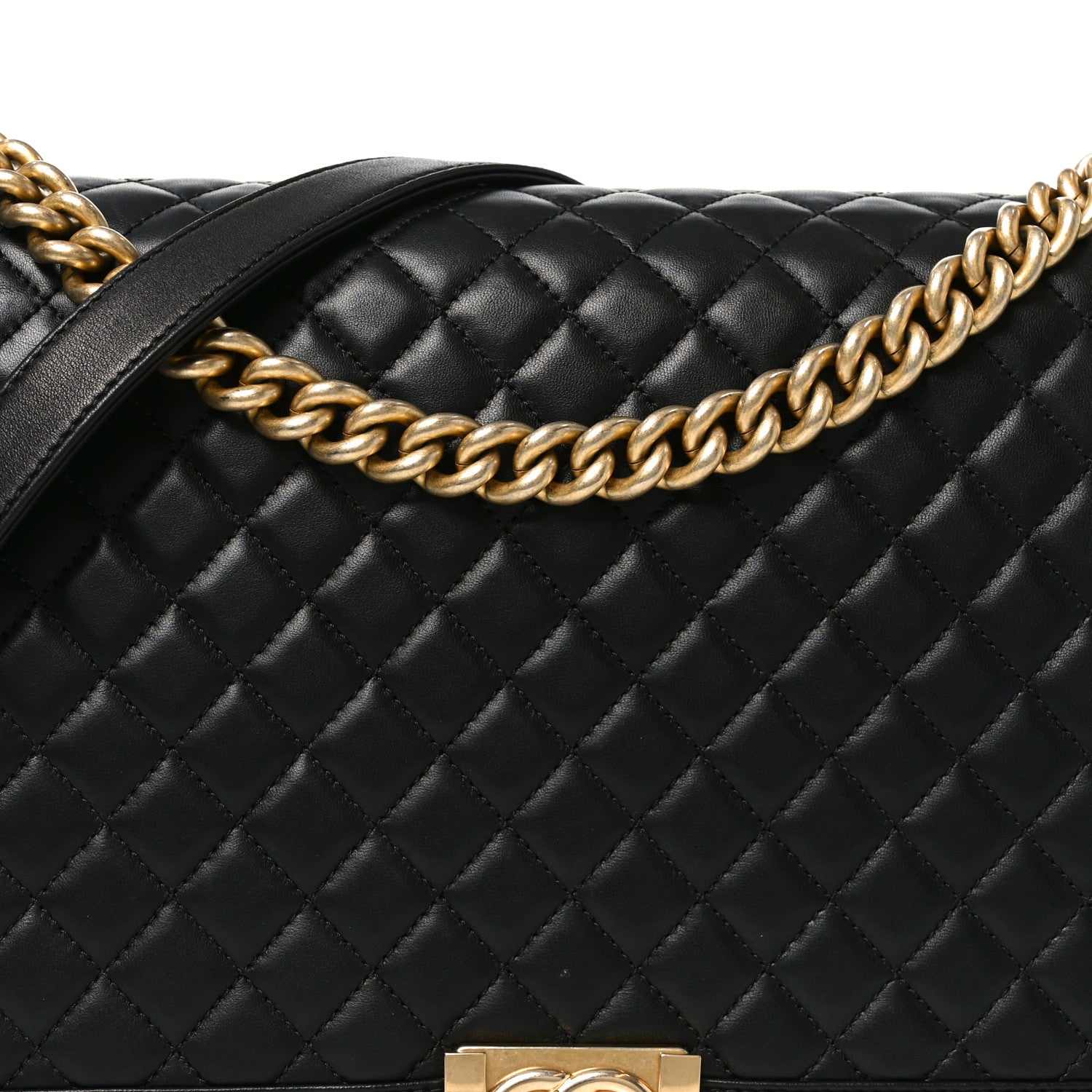 Chanel Lambskin Quilted Large Boy Flap Black 8 of 11