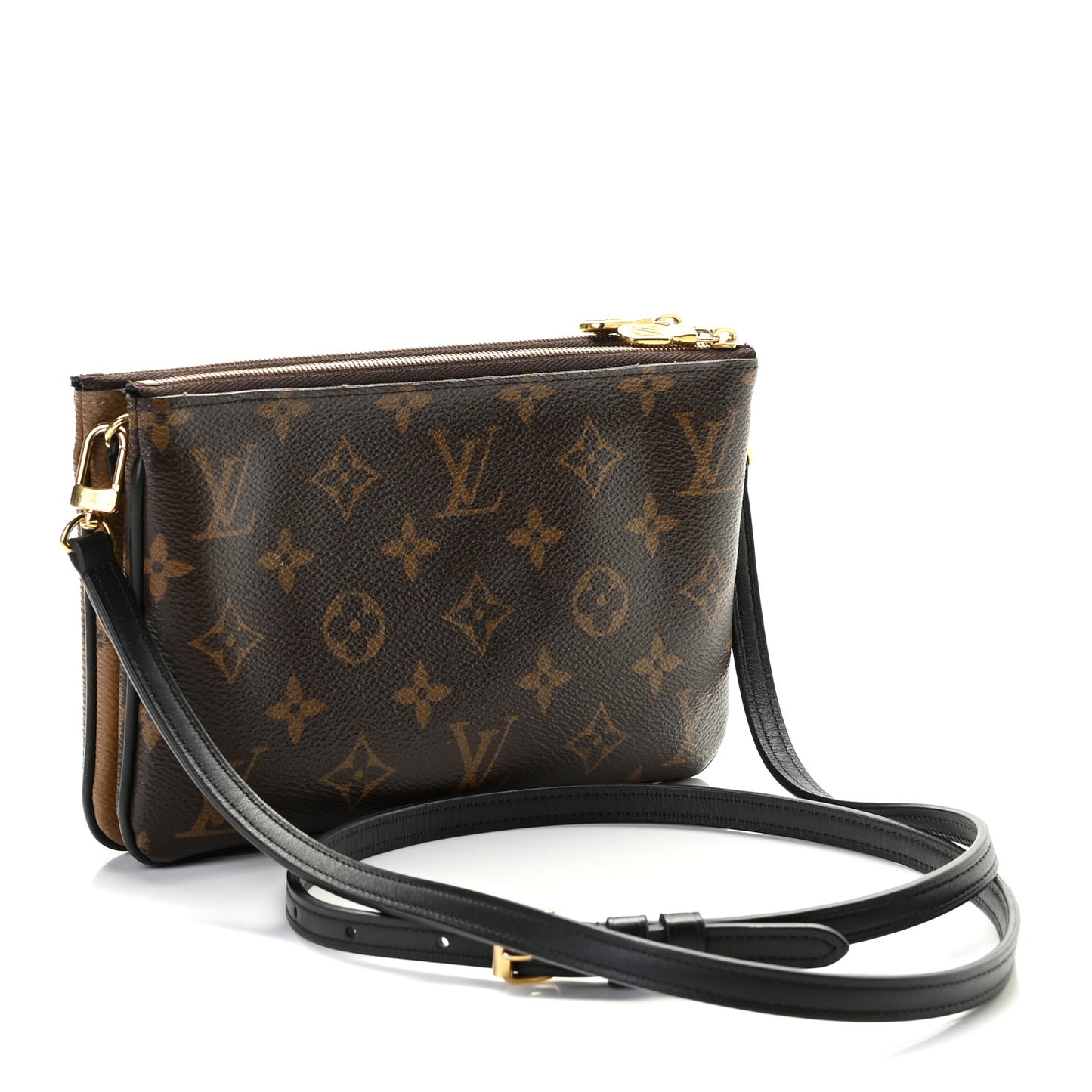 Reverse Monogram Giant Double Zip Pochette