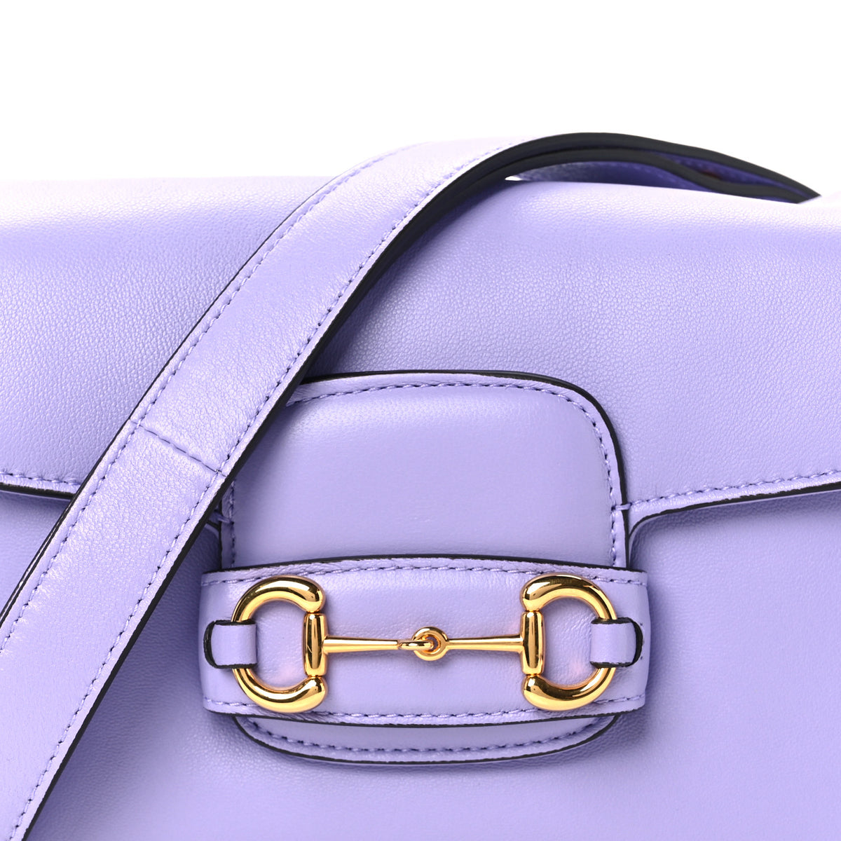 Gucci Calfskin Horsebit 1955 Aura Mini Shoulder Bag Lapis 9 of 11