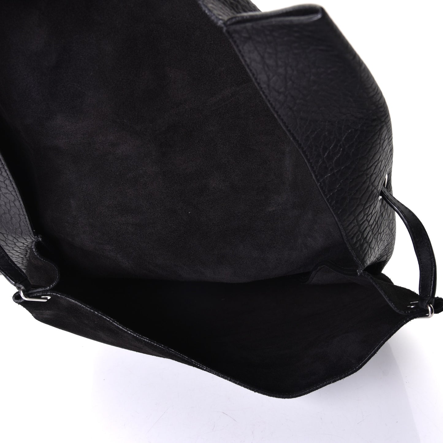 Shrunken Lambskin All Soft Shoulder Bag Black