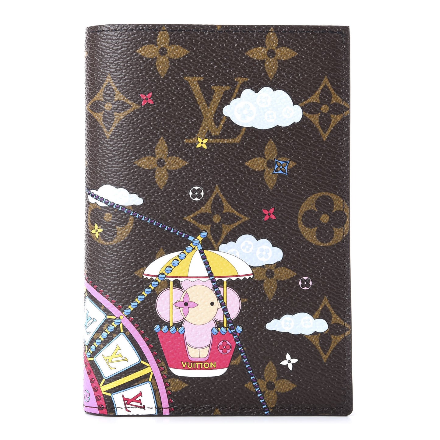 Monogram 2020 Christmas Animation Big Wheel Passport Cover Rose Ballerine