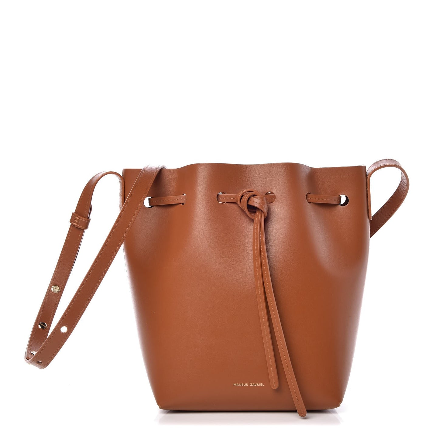 Calfskin Mini Bucket Bag Saddle